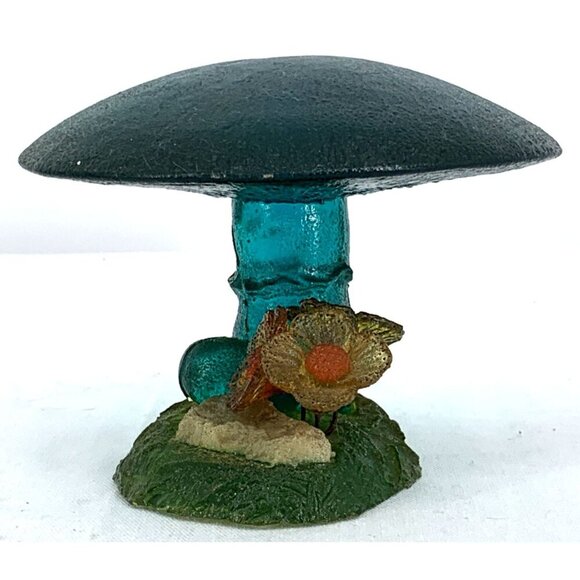 Wondermold Lucite Mushroom Blue Orange Green Figurine 3.5" Tall Vintage - Picture 6 of 9